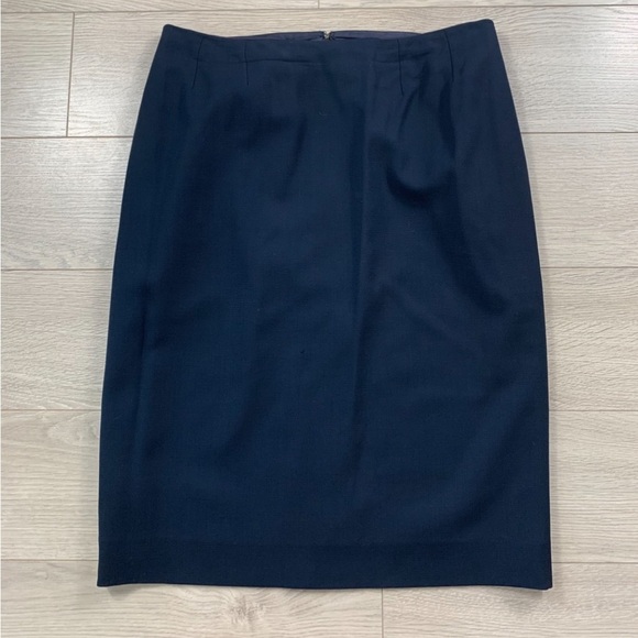 Pierre Balmain Vintage Navy Blue Wool Blazer Skirt Set - Picture 6 of 16